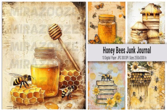 Download Honey Bees Junk Journal - Honey bees junk journal Collection