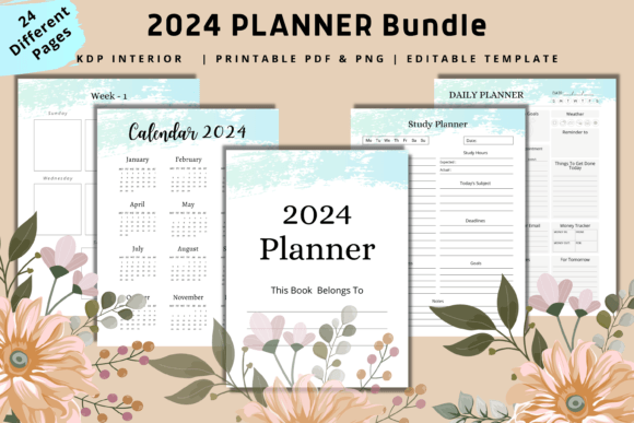 Download 2024 Planner Bundle | KDP Interior - Premium Resources