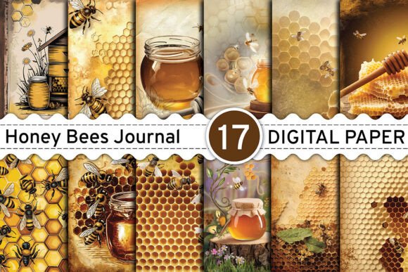 Download Honey Bees Junk Journal Pages - Honey bees junk journal Collection
