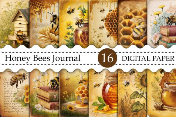 Download Honey Bees Junk Journal - Honey bees junk journal Collection