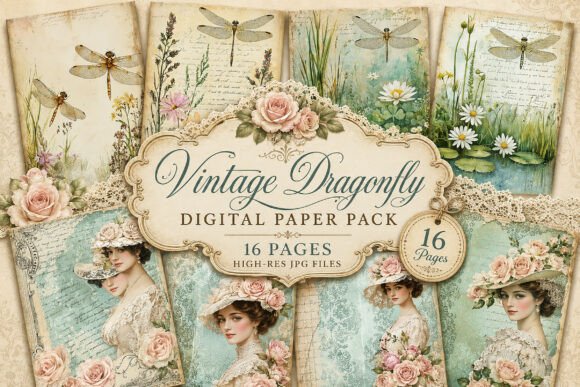 Download Vintage Victorian Lady Portrait Junk Set - Premium Resources