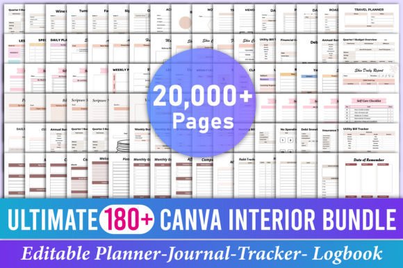 Download Ultimate 180+ Canva Kdp Interior Bundle - Premium Resources
